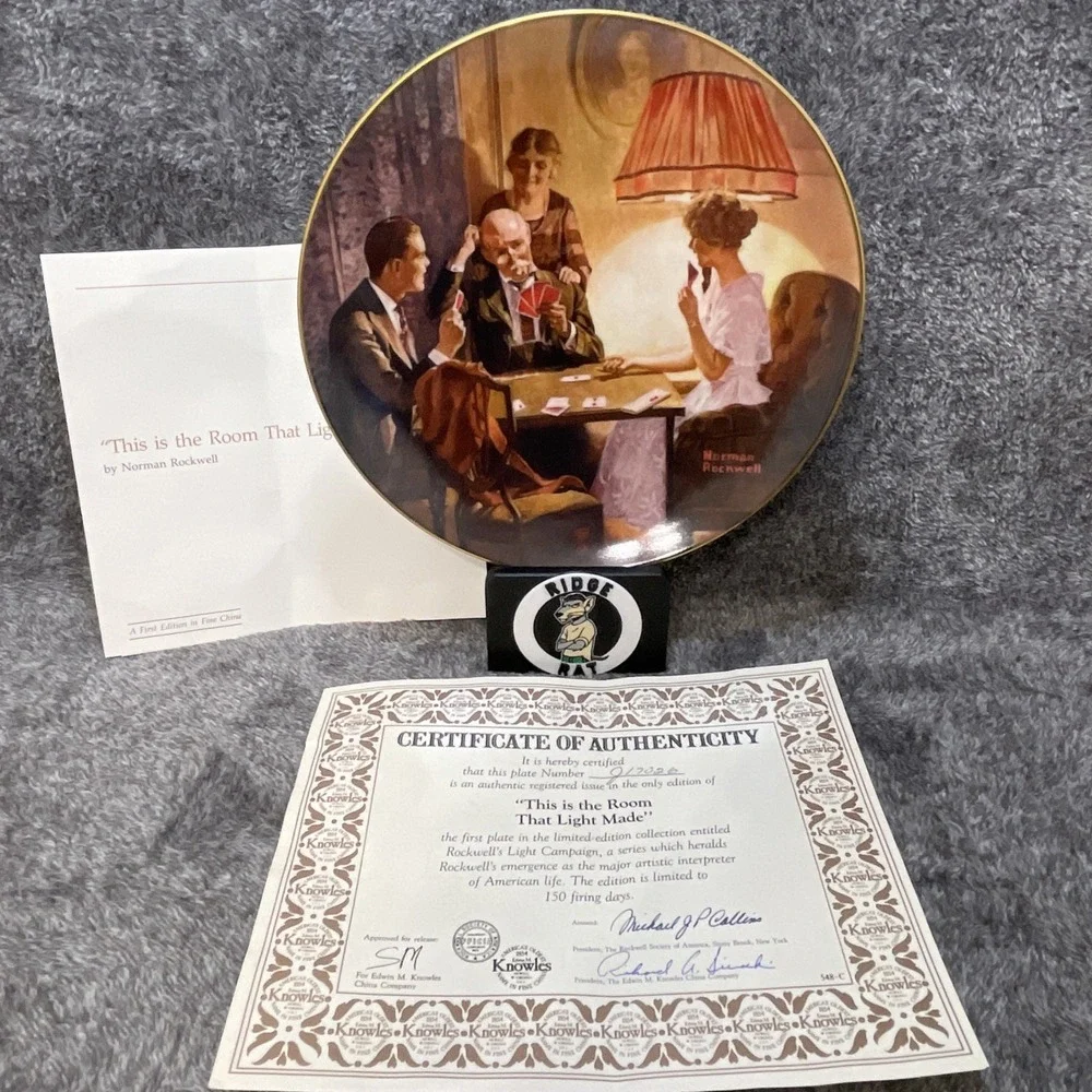 VINTAGE Norman Rockwell Collector‎ Plates Lot of 12 w/ COAs Decorative China